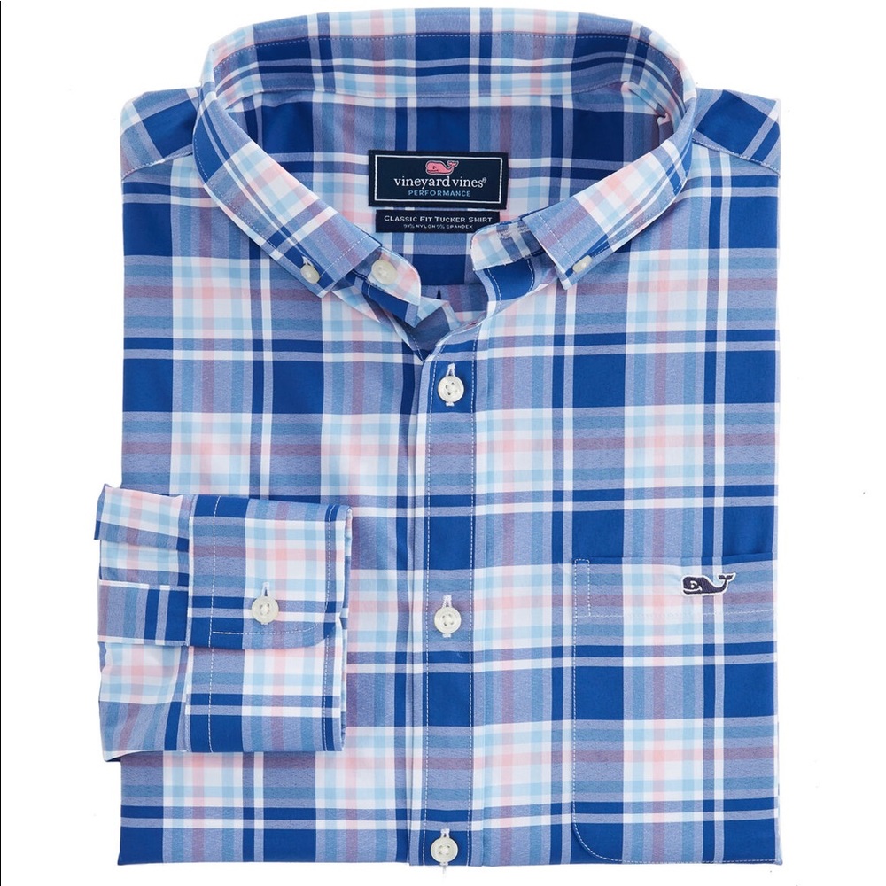 Vineyard Vines Boys Plaid Shirt, Medium